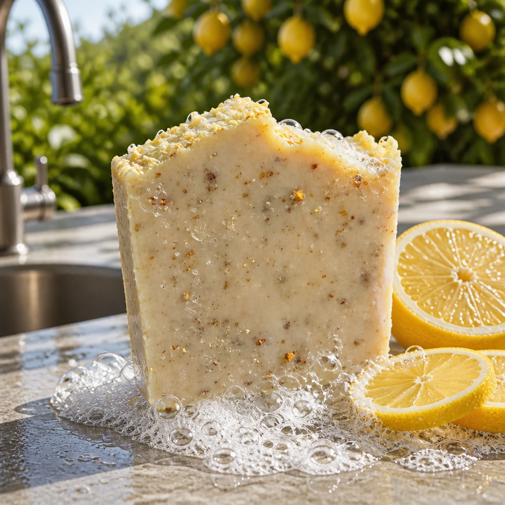 Lemon Cream Scrub Artisan Soap
